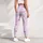 Lavender Gingham Hearts and Pink Bows for Yoga, Pilates, and Everyday Outings Leggings - 5