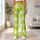 Lime Green Argyle Diamonds for Yoga Pilates and Everyday Activewear Leggings - 10