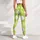 Lime Green Argyle Diamonds for Yoga Pilates and Everyday Activewear Leggings - 4