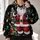 Santa, Christmas Tree And Gift Scene For Festive Holiday Gatherings And Winter Cheer All-over Print Hoodie (Lightweight) - 2