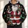 Santa, Christmas Tree And Gift Scene For Festive Holiday Gatherings And Winter Cheer All-over Print Hoodie (Lightweight) - 1