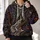 Halloween Skeleton Rocker With Gothic Guitar for Spooky Concert Nights and Fans All-over Print Hoodie (Lightweight) - 2