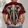 Fierce Elephant Head With Burgundy Distressed Accents for Bold Everyday Wear All-over Print Unisex T-shirt - 6