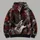 Skeleton Guitarist With Crimson Flames for Concert Nights and Rock Music Fans All-over Print Hoodie (Lightweight) - 5