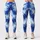 Cobalt Blue Tie Dye Waves for Yoga, Gym Training and Outdoor Running Leggings - 3