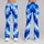 Cobalt Blue Tie Dye Waves for Yoga, Gym Training and Outdoor Running Leggings - 9