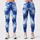 Cobalt Blue Tie Dye Waves for Yoga, Gym Training and Outdoor Running Leggings - 1