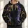 Golden Neon Faceless Portrait for Nightlife, Gaming, and Cyberpunk Style Fans All-over Print Hoodie (Lightweight) - 1