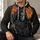 Cloaked Reaper with Scythe Under Orange Moon for Halloween Night and Gothic Fall Wear All-over Print Hoodie (Lightweight) - 6
