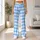 Sky Blue And White Harlequin Checks for Yoga Pilates and Everyday Activewear Style Leggings - 10