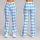 Sky Blue And White Harlequin Checks for Yoga Pilates and Everyday Activewear Style Leggings - 9