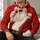 Cool Santa with Sunglasses and Holly for Festive Christmas Celebrations and Gatherings All-over Print Hoodie (Lightweight) - 6
