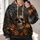 Crowned Skull and Jack O Lanterns for Halloween Night and Gothic Fall Style All-over Print Hoodie (Lightweight) - 2