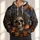 Crowned Skull and Jack O Lanterns for Halloween Night and Gothic Fall Style All-over Print Hoodie (Lightweight) - 1