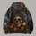 Crowned Skull and Jack O Lanterns for Halloween Night and Gothic Fall Style All-over Print Hoodie (Lightweight) - 5