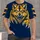 Fierce Golden Wolf Mascot for Outdoor Game Day and Casual Autumn Adventures for Fans All-over Print Unisex T-shirt - 4