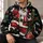 Jolly Bearded Holiday Man with Tree and Gifts for Christmas Parties and Winter Cheer All-over Print Hoodie (Lightweight) - 6