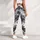 Gray And White Camouflage Style For Yoga, Pilates, Training And Everyday Activewear Leggings - 5