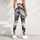 Gray And White Camouflage Style For Yoga, Pilates, Training And Everyday Activewear Leggings - 5