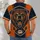 Vintage Orange And Navy Grizzly Bear Football Spirit For Game Day And Tailgate Fans All-over Print Unisex T-shirt - 6