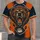 Vintage Orange And Navy Grizzly Bear Football Spirit For Game Day And Tailgate Fans All-over Print Unisex T-shirt - 4