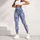 Indigo Blue Paisley Motifs for Yoga Pilates and Everyday Active Living Leggings - 4