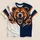 Roaring Bear and Football Accents for Game Day, Tailgating and Weekend Sports Fans All-over Print Unisex T-shirt - 1
