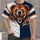 Roaring Bear and Football Accents for Game Day, Tailgating and Weekend Sports Fans All-over Print Unisex T-shirt - 4