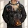 Black Cat Witch Hat and Pumpkin for Halloween Night and Autumn Celebrations All-over Print Hoodie (Lightweight) - 1