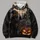 Black Cat Witch Hat and Pumpkin for Halloween Night and Autumn Celebrations All-over Print Hoodie (Lightweight) - 4