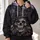 Gothic Skull Witch Hat and Moon for Halloween Night, Spooky Season Gift for Adults All-over Print Hoodie (Lightweight) - 2