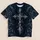 Thorn-Wrapped Silver Cross for Gothic Festivals and Dark Aesthetic Wear All-over Print Unisex T-shirt - 1