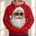 Cool Santa Face With Sunglasses for Christmas Parties and Festive Holiday Cheer All-over Print Hoodie (Lightweight) - 1