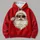 Cool Santa Face With Sunglasses for Christmas Parties and Festive Holiday Cheer All-over Print Hoodie (Lightweight) - 4
