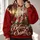 Santa Lantern and Gift Scene for Christmas Celebrations and Cozy Winter Gatherings All-over Print Hoodie (Lightweight) - 2