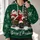 Santa in a Rocking Chair for Cozy Christmas Celebrations and Winter Holiday Gatherings All-over Print Hoodie (Lightweight) - 2