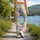 Pastel Plaid Checks for Yoga, Pilates, and Everyday Spring Style Leggings - 12