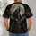 Howling Werewolf Beneath Full Moon for Halloween Nights and Everyday Gothic Style All-over Print Unisex T-shirt - 6