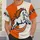 Leaping Horse Mascot in Orange and Ivory for Game Day and Outdoor Wear All-over Print Unisex T-shirt - 5
