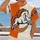 Leaping Horse Mascot in Orange and Ivory for Game Day and Outdoor Wear All-over Print Unisex T-shirt - 2