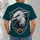 Eagle Football Spirit Crest for Game Day Tailgating and Dedicated Gridiron Fans All-over Print Unisex T-shirt - 6