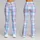 Pastel Blue Tartan Plaid for Yoga, Pilates, and Everyday Casual Wear Leggings - 9