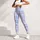 Pastel Blue Tartan Plaid for Yoga, Pilates, and Everyday Casual Wear Leggings - 4