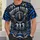 Blue Silver Football Field Motif for Detroit Game Day and Halloween Gift for Men All-over Print Unisex T-shirt - 5
