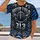 Blue Silver Football Field Motif for Detroit Game Day and Halloween Gift for Men All-over Print Unisex T-shirt - 2
