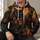Black Cat, Full Moon and Pumpkin for Spooky Halloween Night Celebrations and Autumn All-over Print Hoodie (Lightweight) - 6