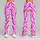 Magenta Zebra Stripes for Yoga, Pilates, and Bold Everyday Fitness Style for Women Leggings - 9