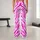 Magenta Zebra Stripes for Yoga, Pilates, and Bold Everyday Fitness Style for Women Leggings - 10