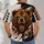 Roaring Bear Football Motif for Autumn Tailgating and Outdoor Game Day Adventures All-over Print Unisex T-shirt - 6