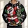 Dabbing Santa, Evergreen Tree and Gifts for Playful Christmas Celebrations All-over Print Hoodie (Lightweight) - 1